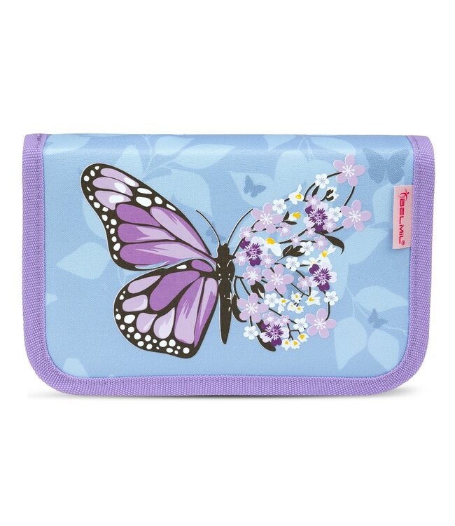 Belmil MINI FIT Schulrucksack-Set Purple Blue Butterfly
