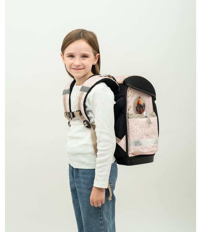 Belmil CLASSY Schulrucksack-Set Horse Chestnut