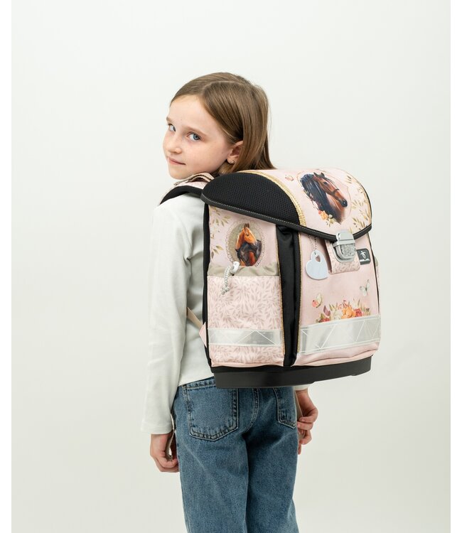 Belmil CLASSY Schulrucksack-Set Horse Chestnut