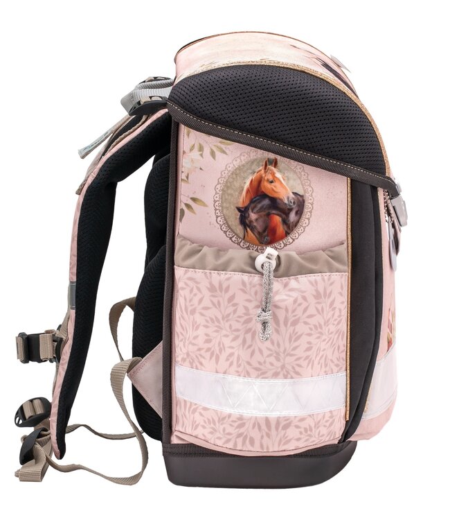 Belmil CLASSY Schulrucksack-Set Horse Chestnut