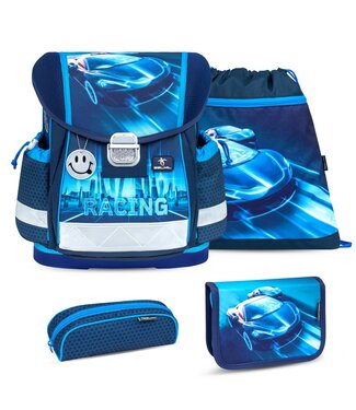 Belmil CLASSY Schulrucksack-Set Racing Blue Neon