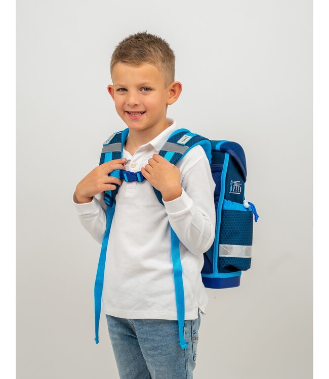 Belmil CLASSY Schulrucksack-Set Racing Blue Neon