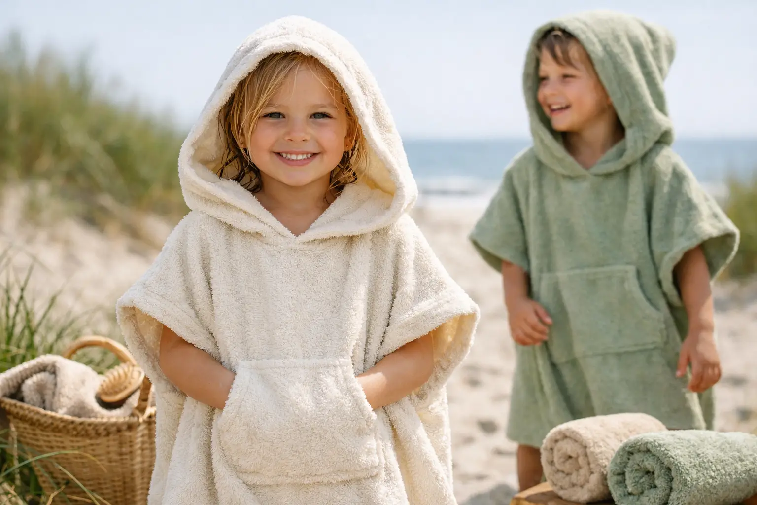 Badeponcho Kinder Bio Baumwolle wählen