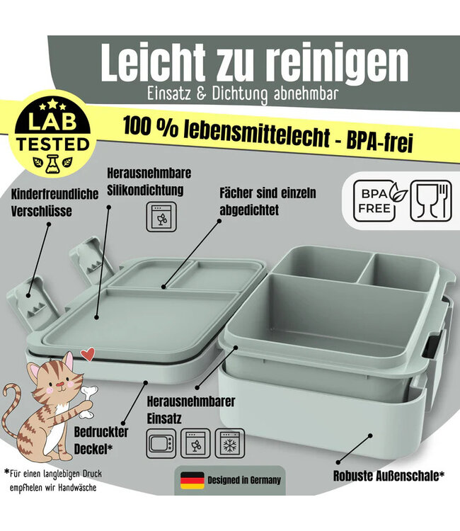 Bearfoot Brotdose Bento box COMPACT Koala Salbei