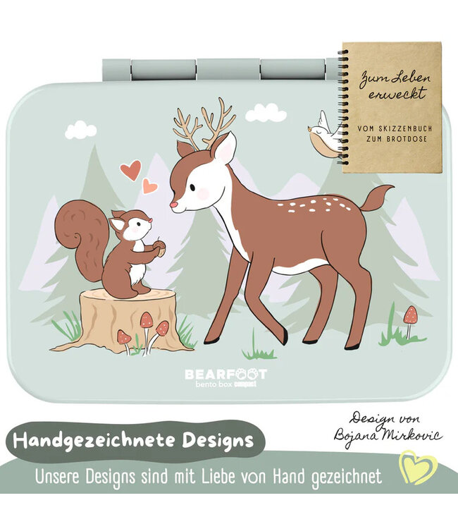 Bearfoot Brotdose Bento box COMPACT Reh Salbei