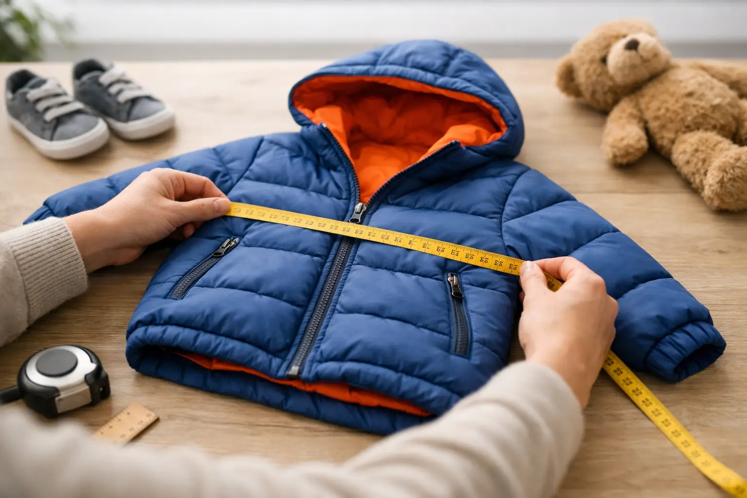 Kinderjacke Grösse richtig messen