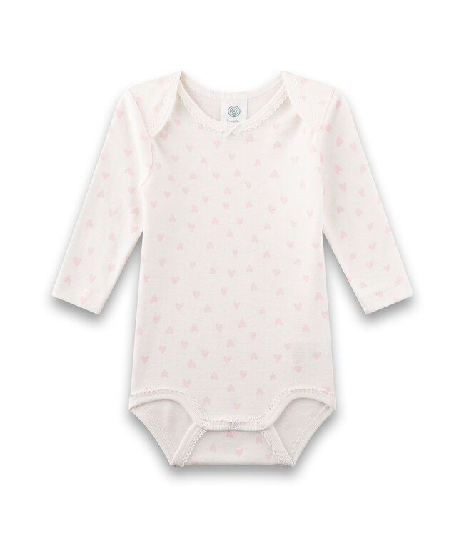 Sanetta Mädchen Body 2er Pack langarm weiss Herzen