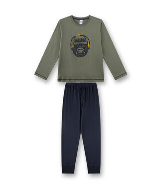 Sanetta Jungen Schlafanzug khaki Gorilla