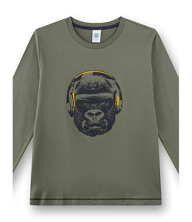 Sanetta Jungen Schlafanzug khaki Gorilla