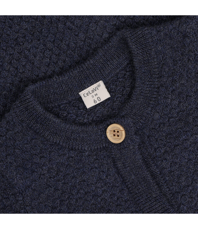 CeLaVi Woll Strickoverall Ombre Blue Melange