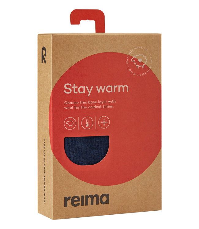 Reima Wolle Kinder Unterwäsche Set Kinsei Navy