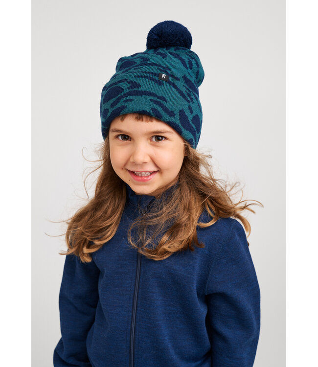 Reima Kinder Wollmütze Virkku Navy