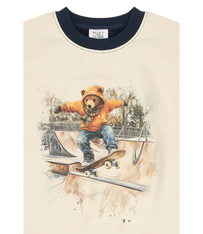Hust & Claire Jungen Pullover Sejer Skating Bear