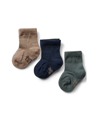 Hust & Claire Woll/Bambus Socken Foty 3er Pack