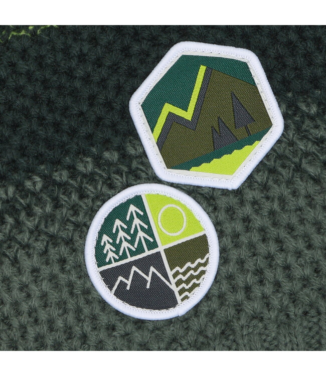 Color Kids Wintermütze Colorblock Dark Forest