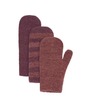 Minymo Kleinkinder 3er Pack Strickfäustlinge