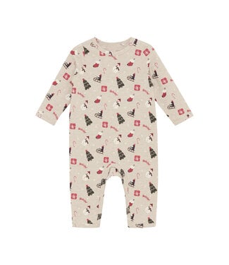Minymo Weihnachst Strampler Beige Melange