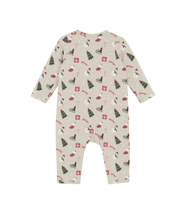 Minymo Weihnachst Strampler Beige Melange