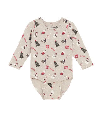 Minymo Weihnachst Body Beige Melange