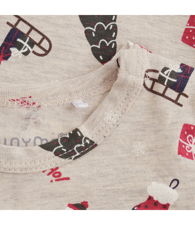 Minymo Weihnachst Body Beige Melange