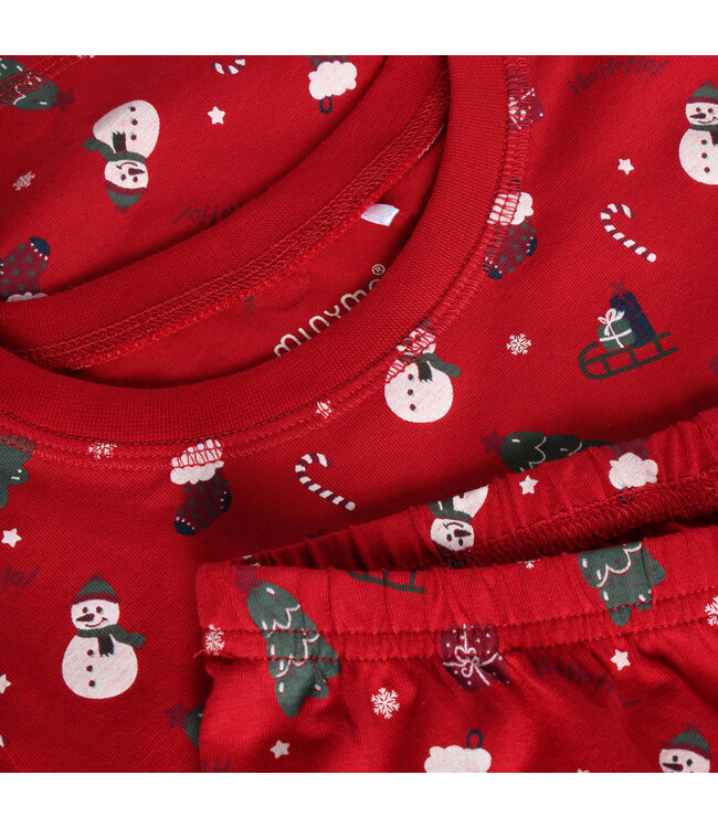 Minymo Weihnachst Pyjama Scarlet Sage