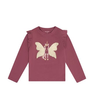 Minymo Mädchen Langarmshirt Crushed Berry