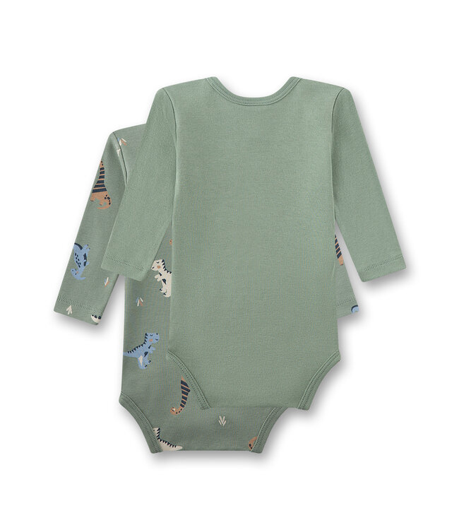 Sanetta Jungen Body 2er Pack langarm Dino