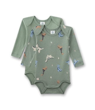 Sanetta Jungen Body 2er Pack langarm Dino