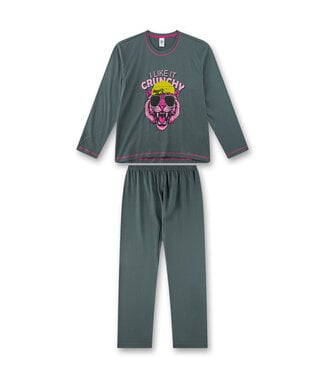 Sanetta Mädchen Schlafanzug Tiger green