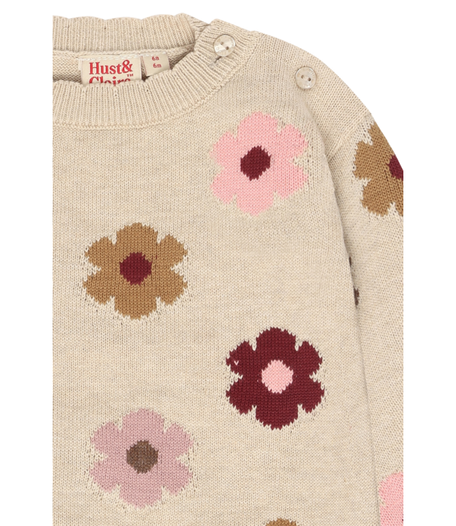 Hust & Claire Baby Strick Pullover Pusle Flower
