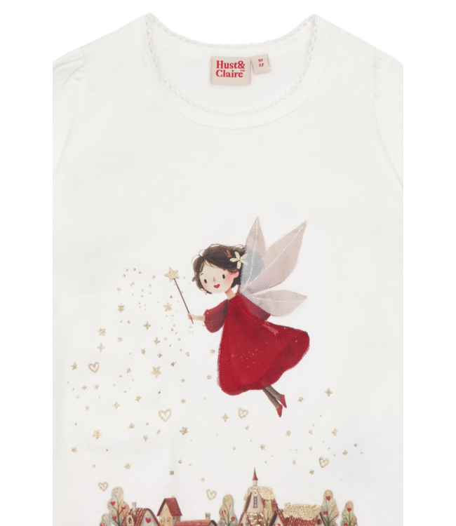 Hust & Claire Mädchen Weihnachts Langarmshirt Alma Fairy