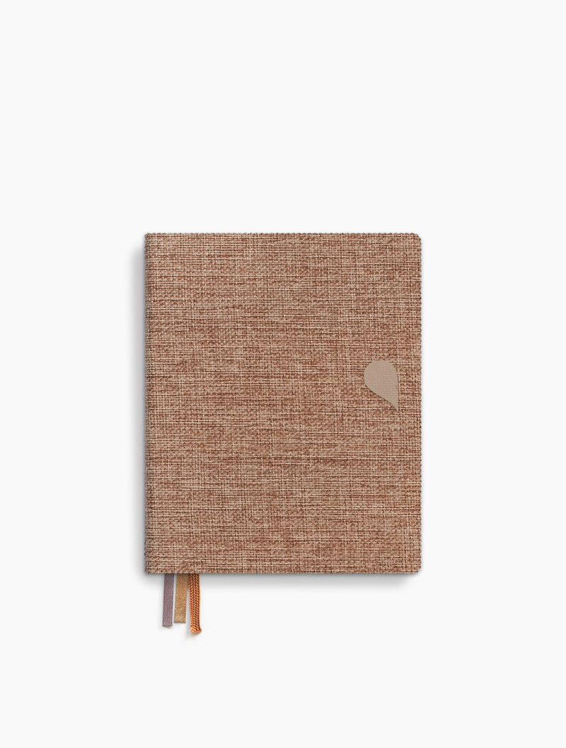Linen notebook A6 - dotted grid / lined - Fluorite - FSC Mix Credit
