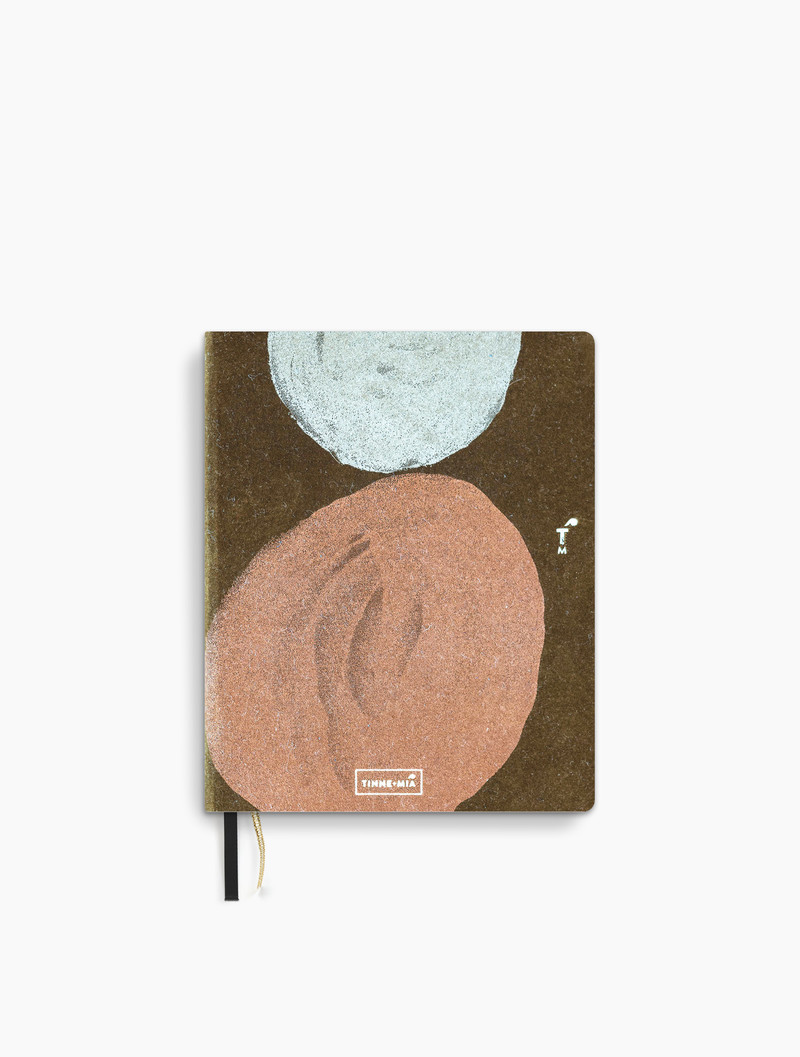 Linen notebook A6 - dotted grid / lined - Smokey Quartz