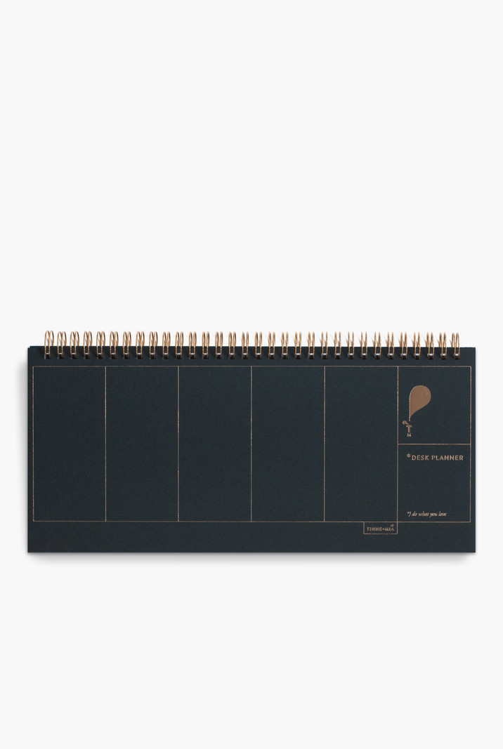 Desk Planner - 13 x 29cm - week overzicht - Noir