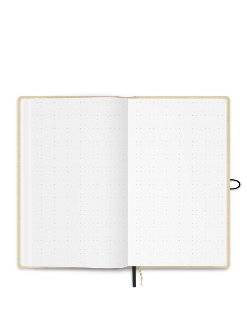 Notebook button - dotted grid / lined / blank - Almond