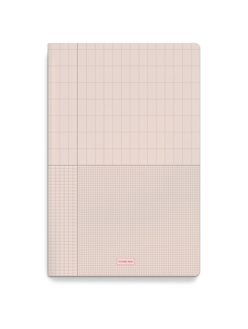 Excercise book A4 - set2 -  Rose Grid / Ginger Blossom