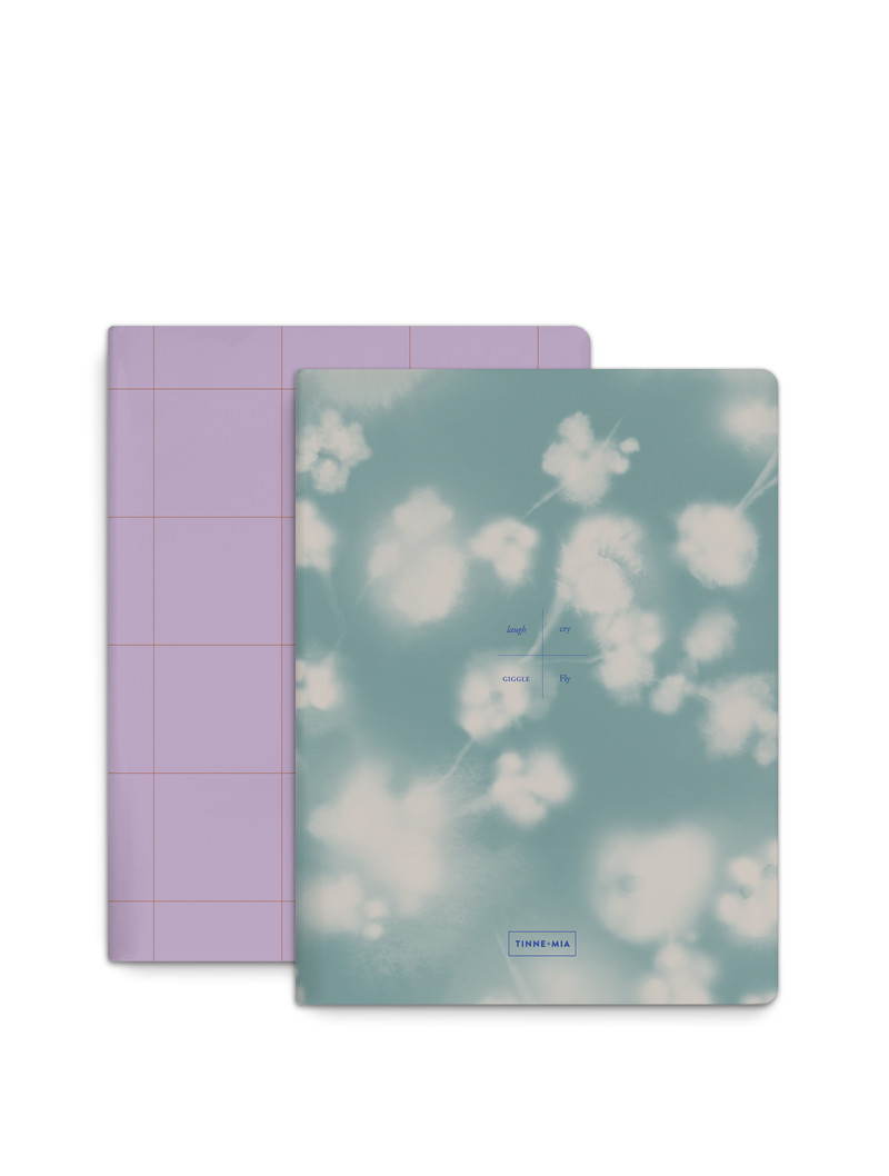 Exercise book - A5 - set2 - Lilac Grid / Icy Blossom