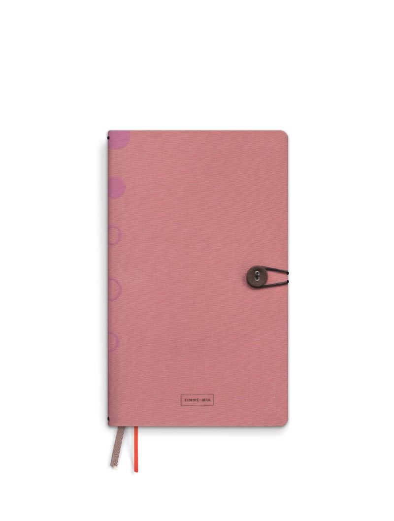 Notebook button - Rose Dawn