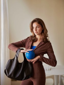 Mila handy bold bag - Seal Brown