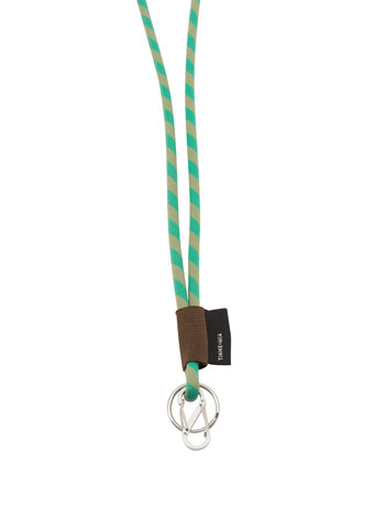 Lore Puffy Key lanyard - Stripes Bright Moss