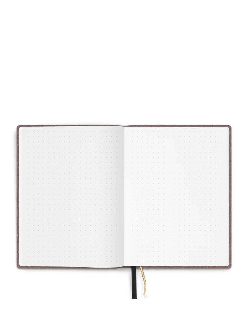 Linen travel Journal - dotted grid - Java