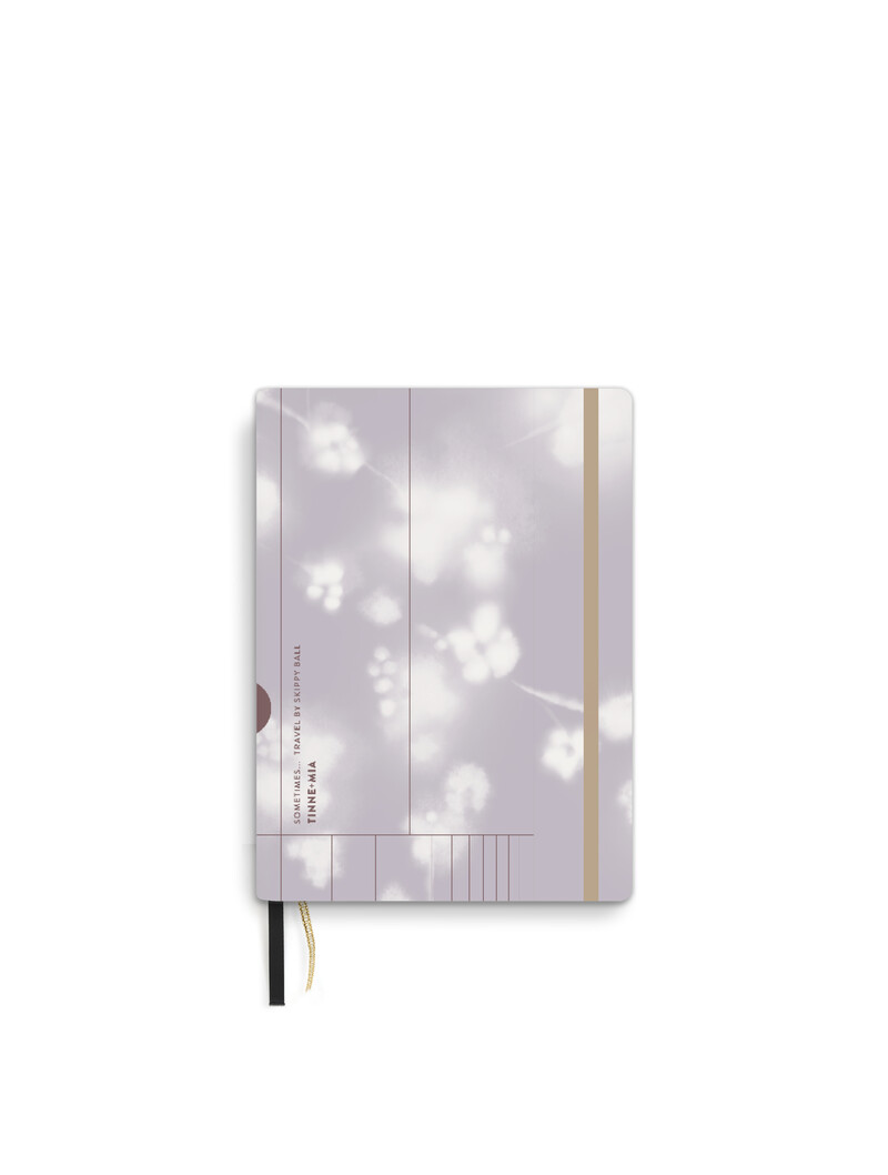 Linen travel Journal - dotted grid - Flor de Lila