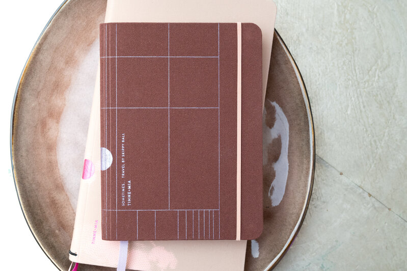 Linen travel Journal - dotted grid - Java