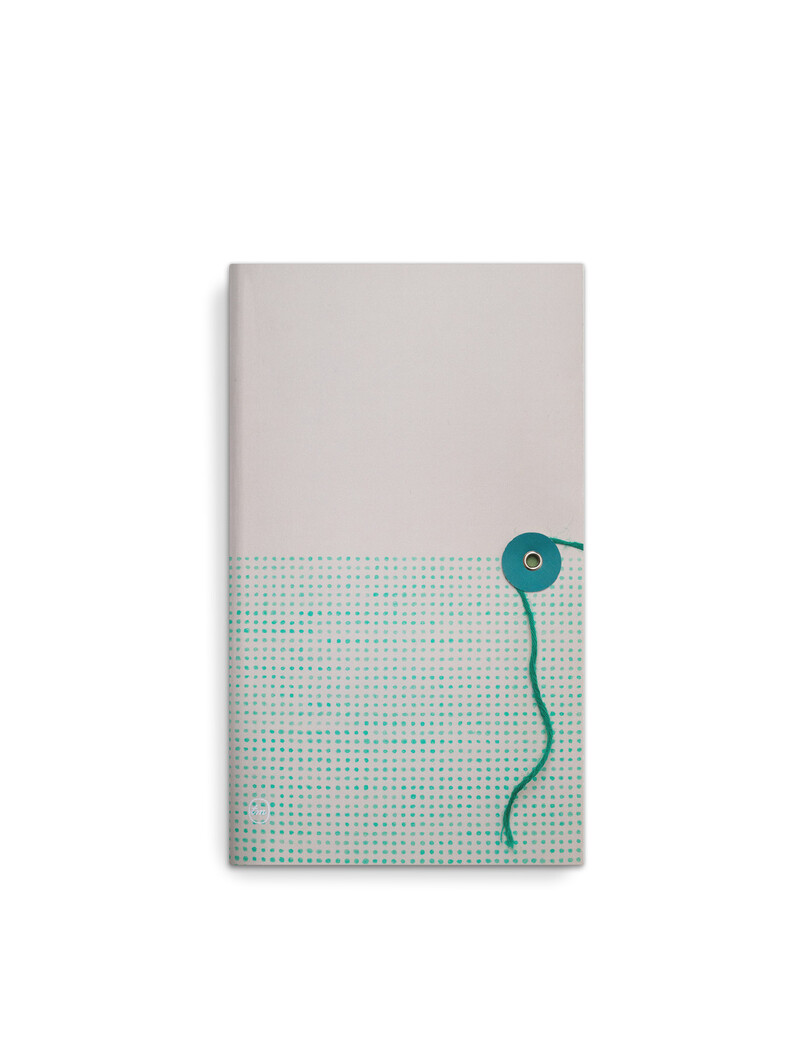 Notebook with Japanese closure - Jade Dots