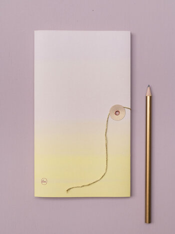Notebook with Japanese closure - Orchid Lemon