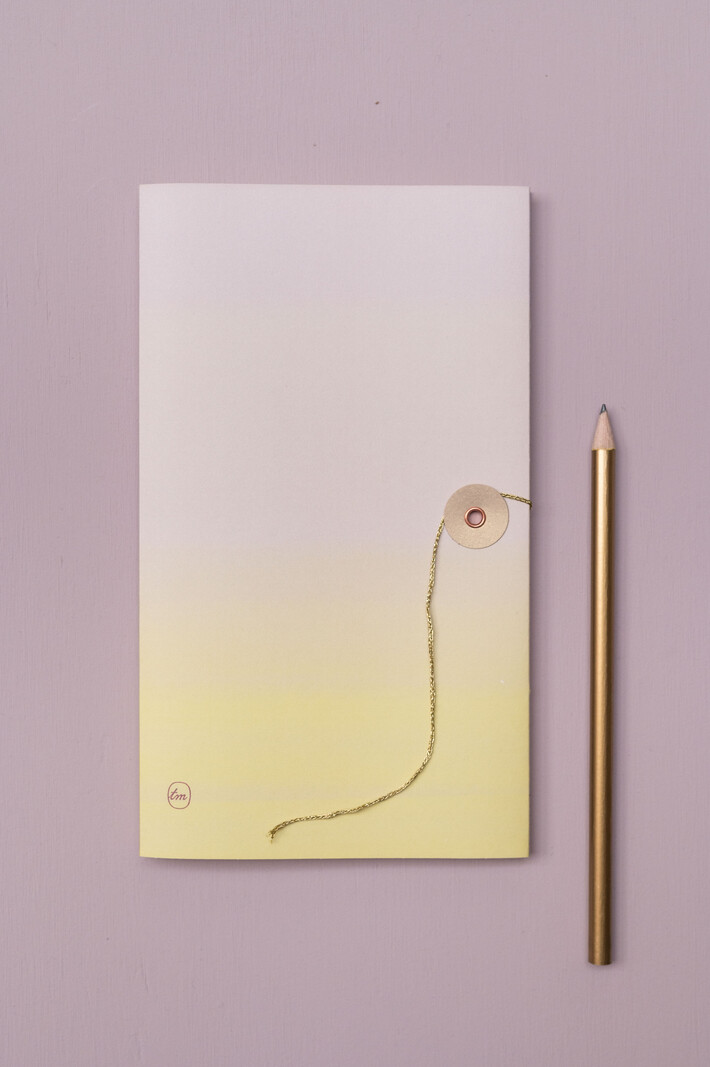 Notebook with Japanese closure - Orchid Lemon