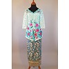Kebaya elegant turquoise 3/4 mouw met bijpassende sarong