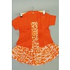 Kinder kebaya korte mouw oranje met bijpassende rok