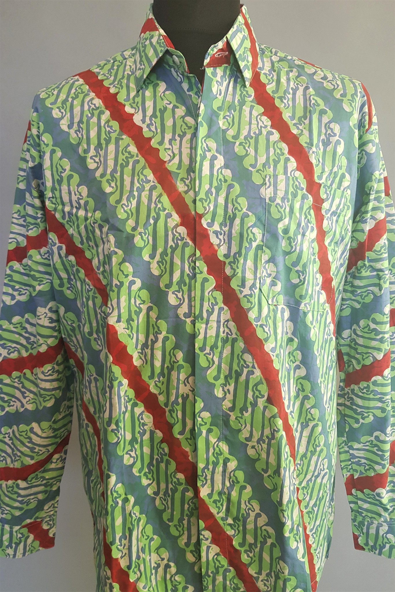 Batik overhemd lange mouw 0908-04