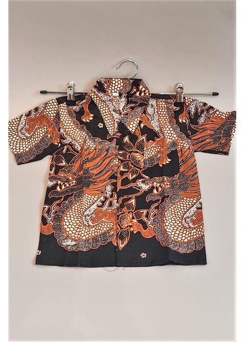 Kinder batik overhemd korte mouw 2708-03